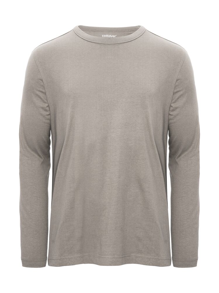 Relaxed T-shirt LS (GOTS) — Donker Zand